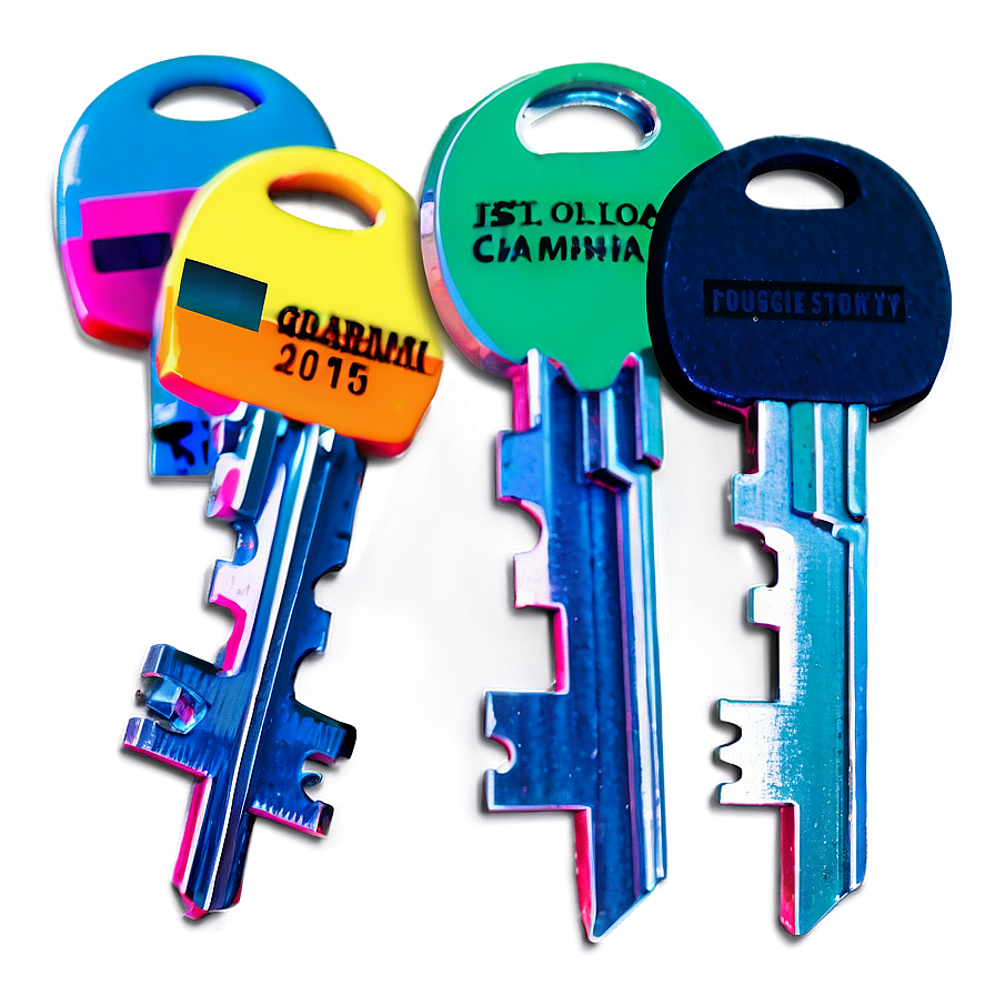 Colorful Keys Png Nwc37 PNG Image