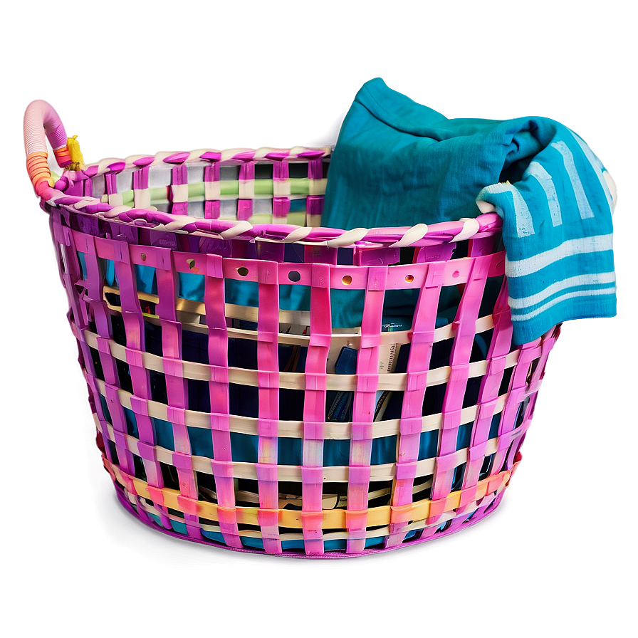 Colorful Laundry Basket For College Png Biv PNG Image