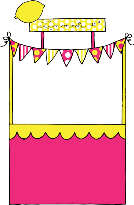 Colorful Lemonade Stand Illustration PNG Image