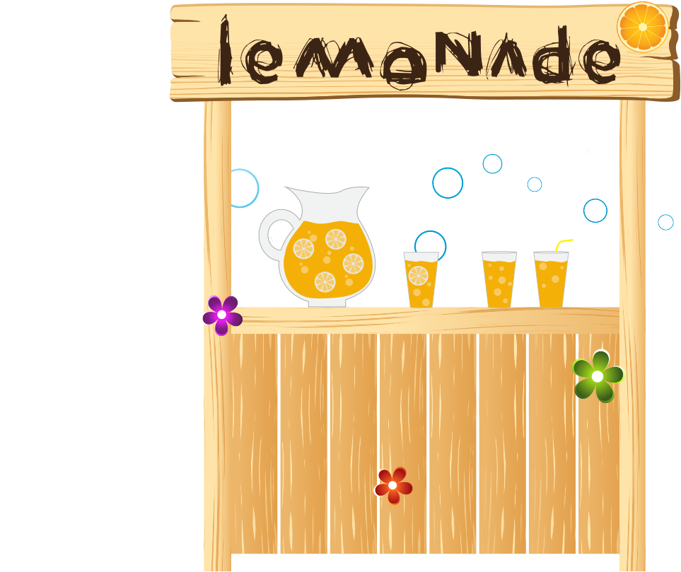 Colorful Lemonade Stand Illustration PNG Image