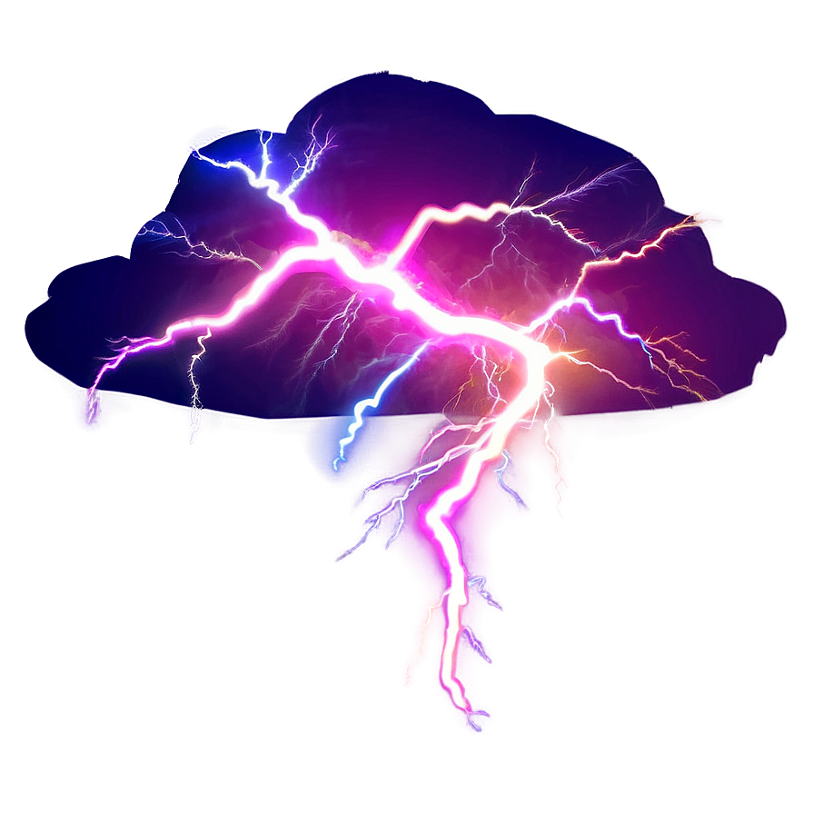 Colorful Lightning Display Png Csm1 PNG Image