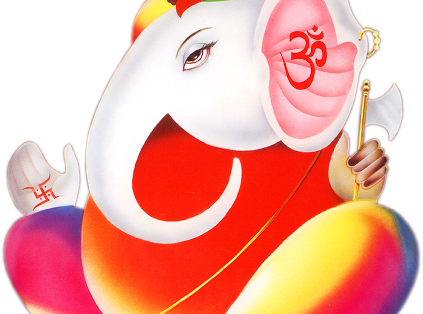 Colorful Lord Ganesha Artwork PNG Image