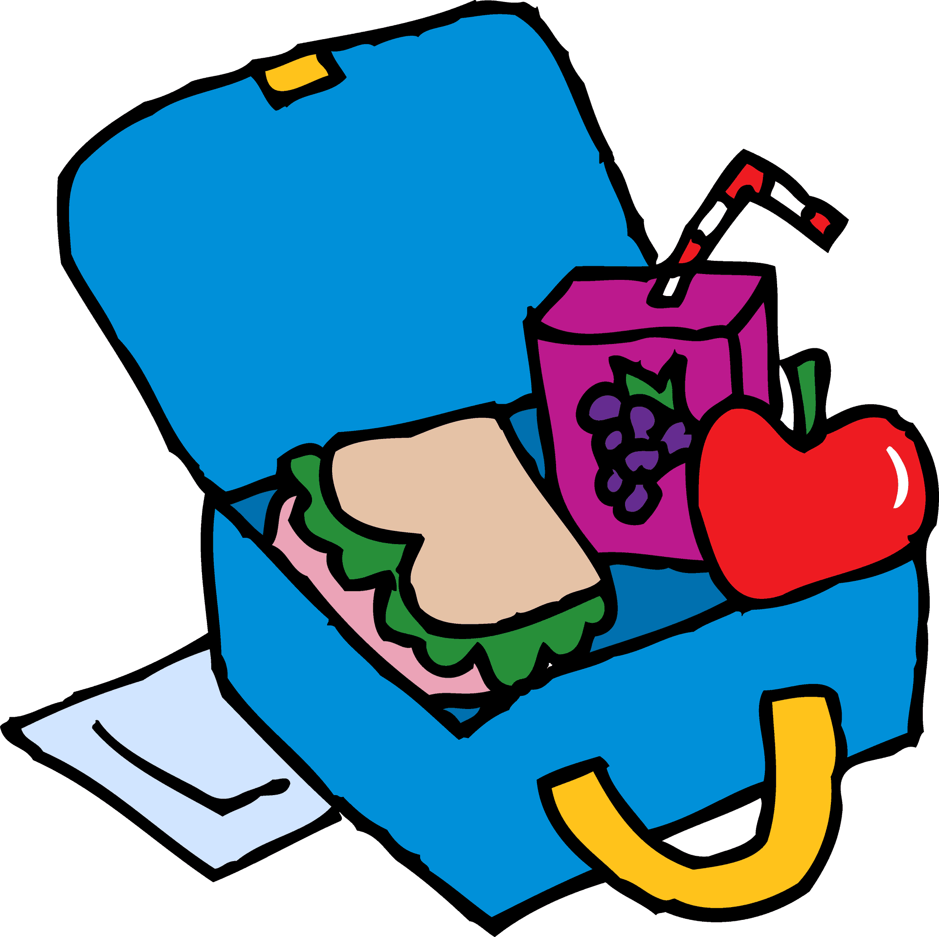 Colorful Lunchbox Contents PNG Image