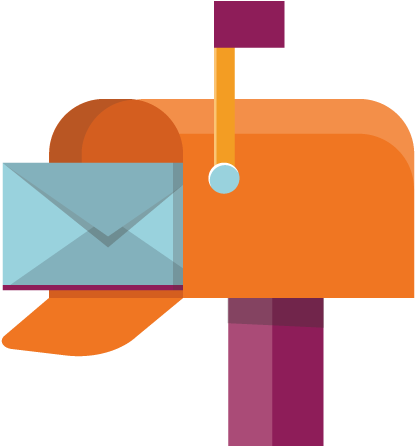 Colorful Mailbox Vector PNG Image