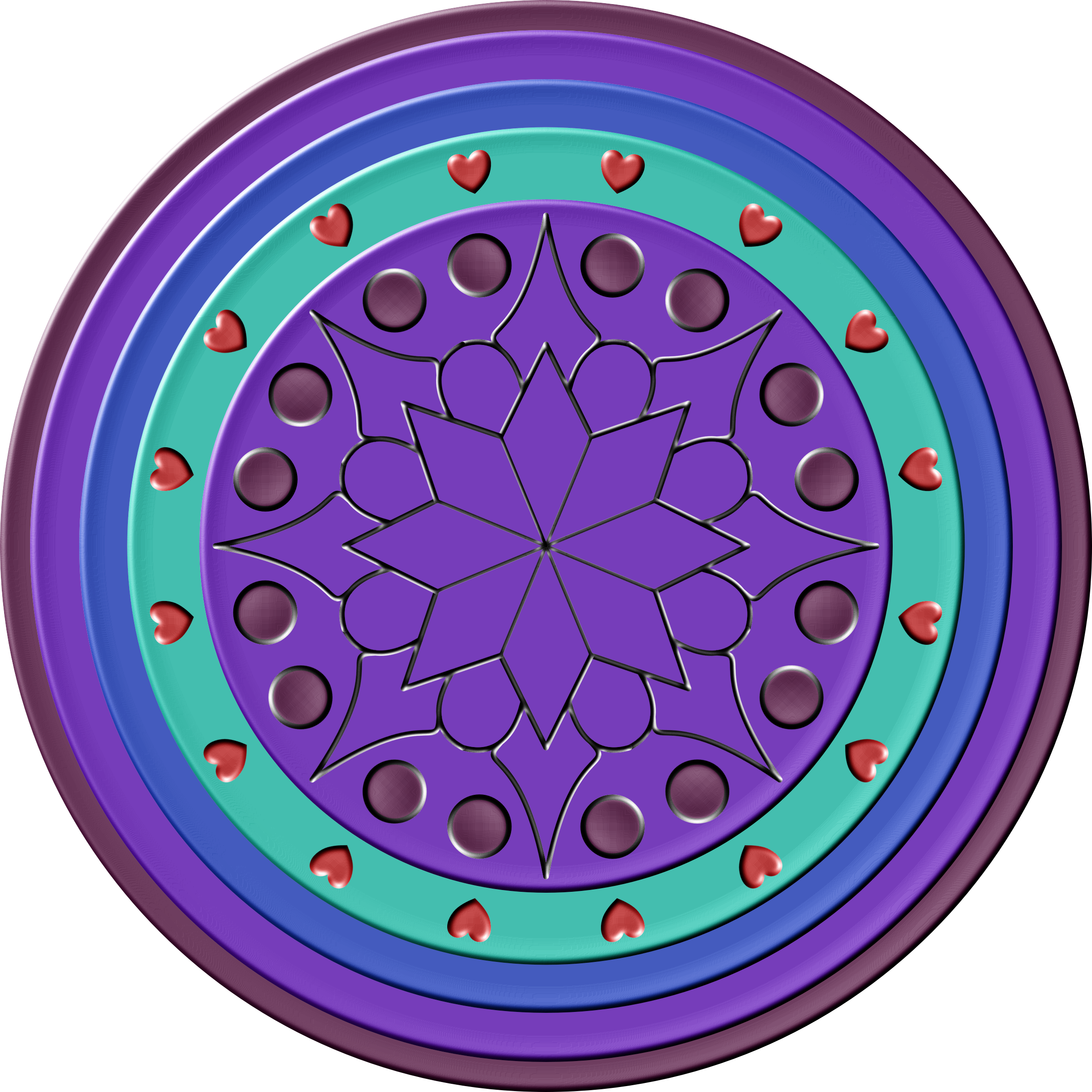 Colorful Mandala Design PNG Image