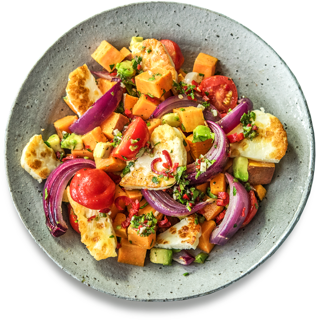 Colorful Mediterranean Salad Dish PNG Image