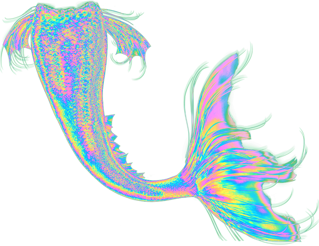 Colorful Mermaid Tail Artwork PNG Image