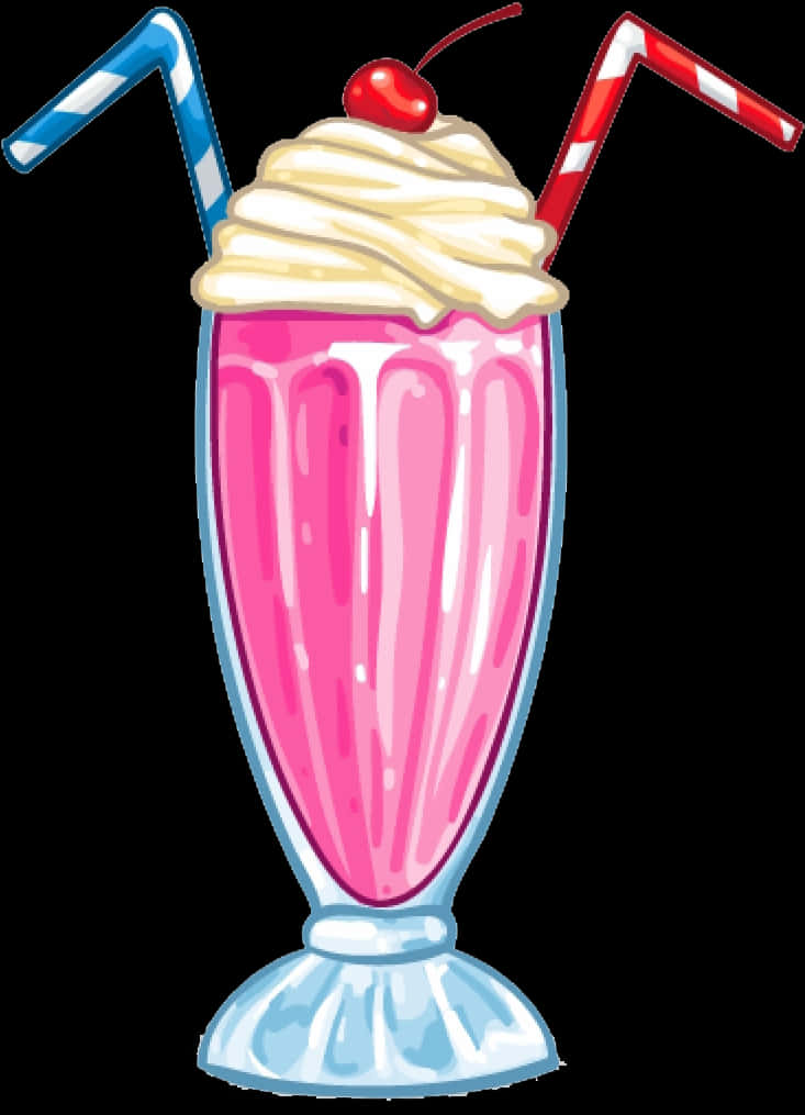 Colorful Milkshake Clipart PNG Image