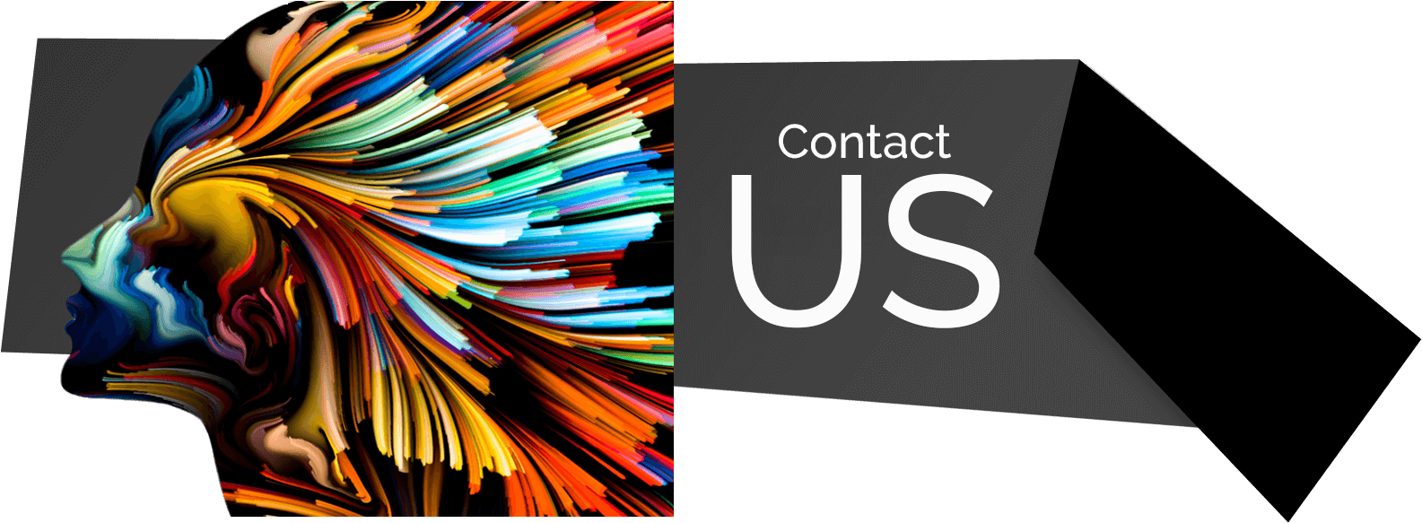 Colorful Mind Contact Us Banner PNG Image