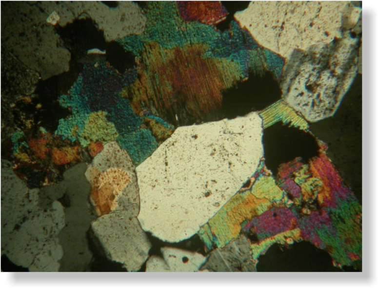 Colorful Mineral Under Microscope PNG Image