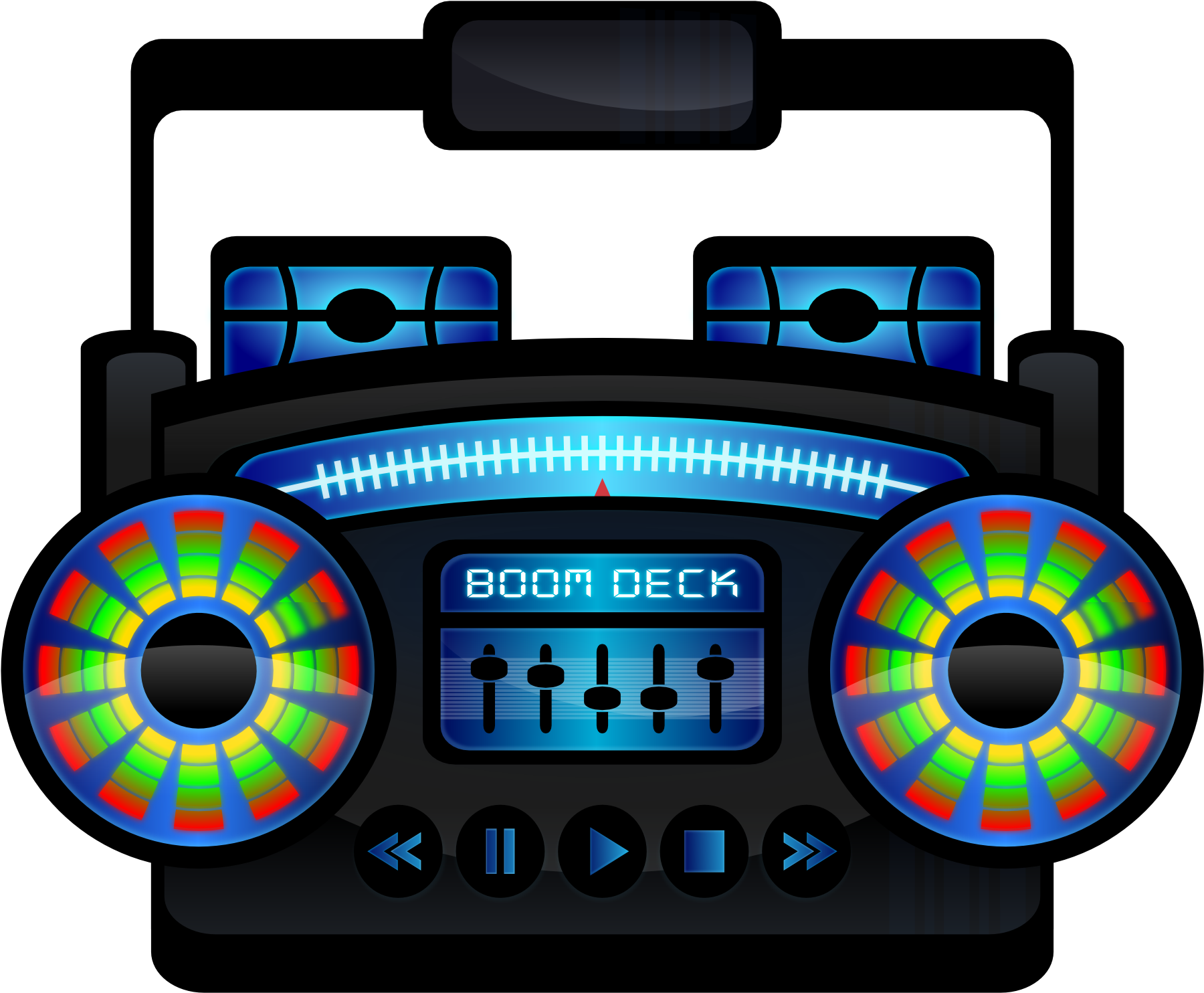 Colorful Modern Boombox PNG Image