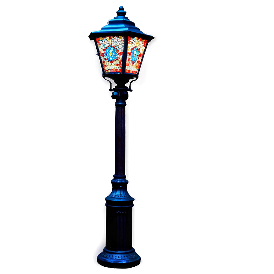 Colorful Mosaic Light Post Png Mod PNG Image