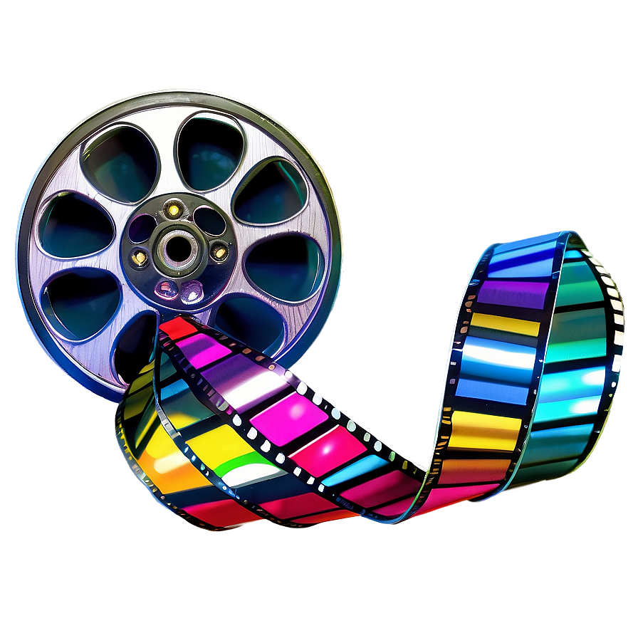 Colorful Movie Reel Graphic Png 76 PNG Image