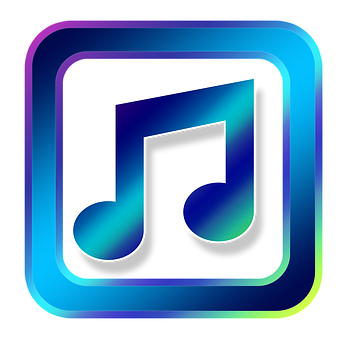 Colorful Music Note Icon PNG Image