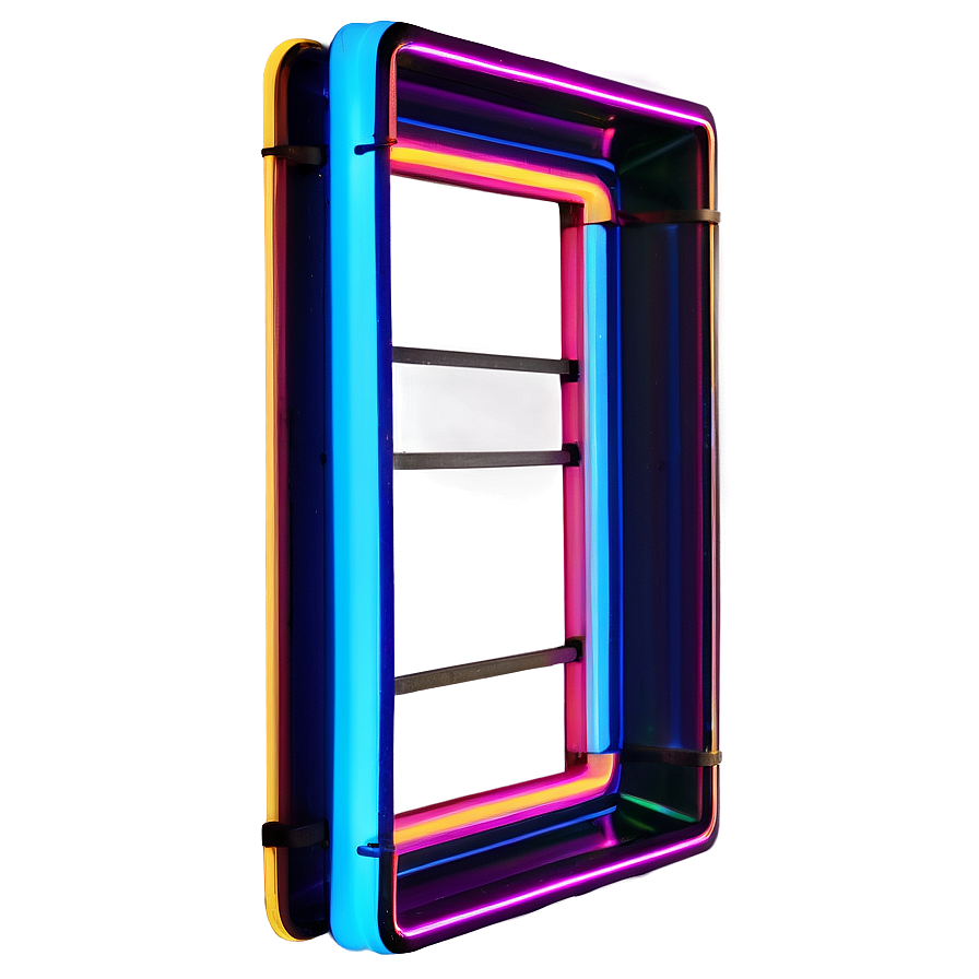 Colorful Neon Rectangle Png Bin33 PNG Image