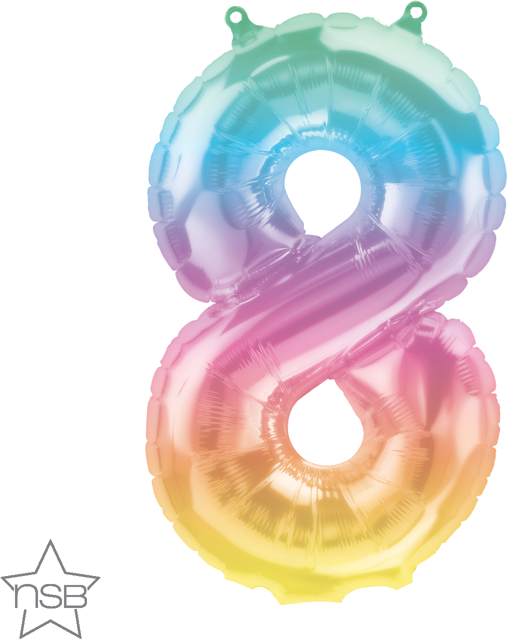 Colorful Number8 Balloon PNG Image