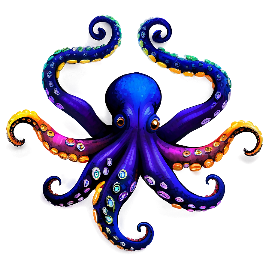 Colorful Octopus Drawing Png 76 PNG Image