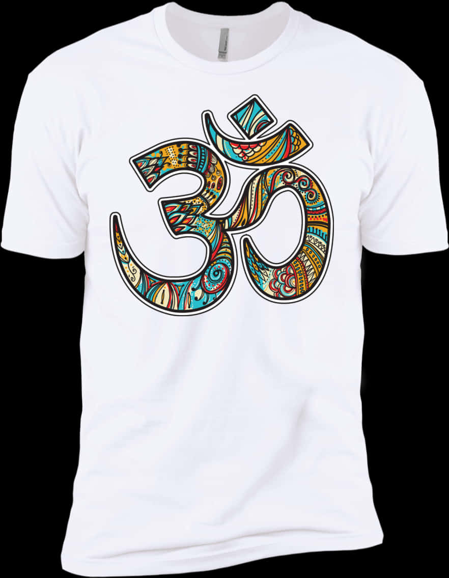 Colorful Om Symbol T Shirt Design PNG Image