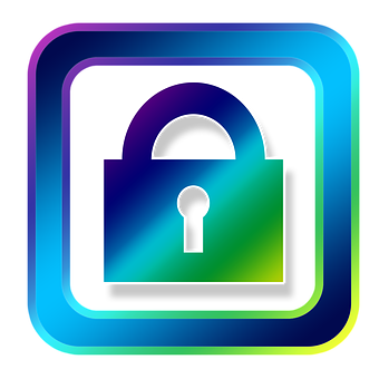 Colorful Padlock Icon PNG Image