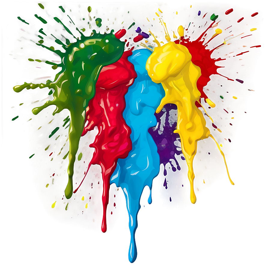 Colorful Paint Splatter Png Mew PNG Image