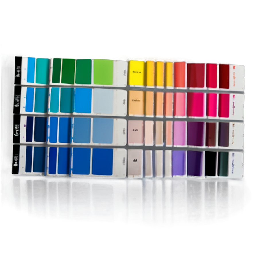 Colorful Paint Swatch Array Png Kom PNG Image