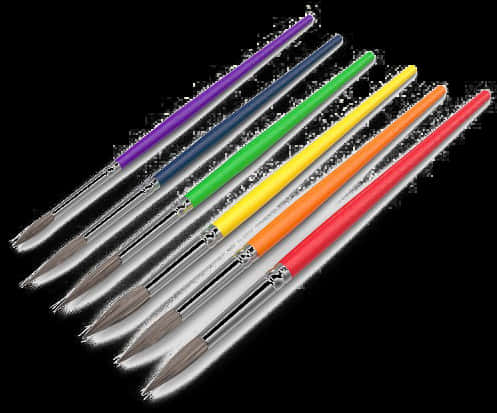 Colorful Paintbrush Set PNG Image