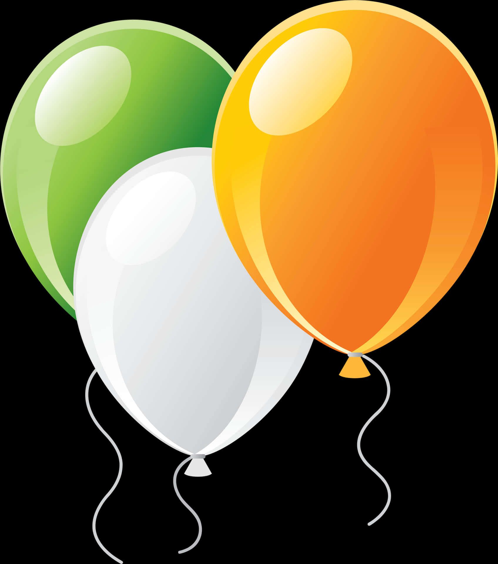 Colorful Party Balloons Graphic PNG Image