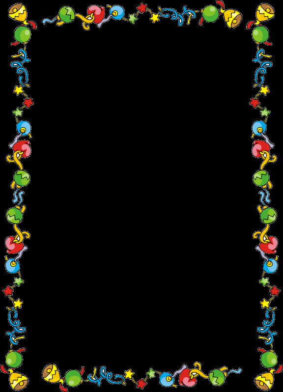 Colorful Party Page Border PNG Image