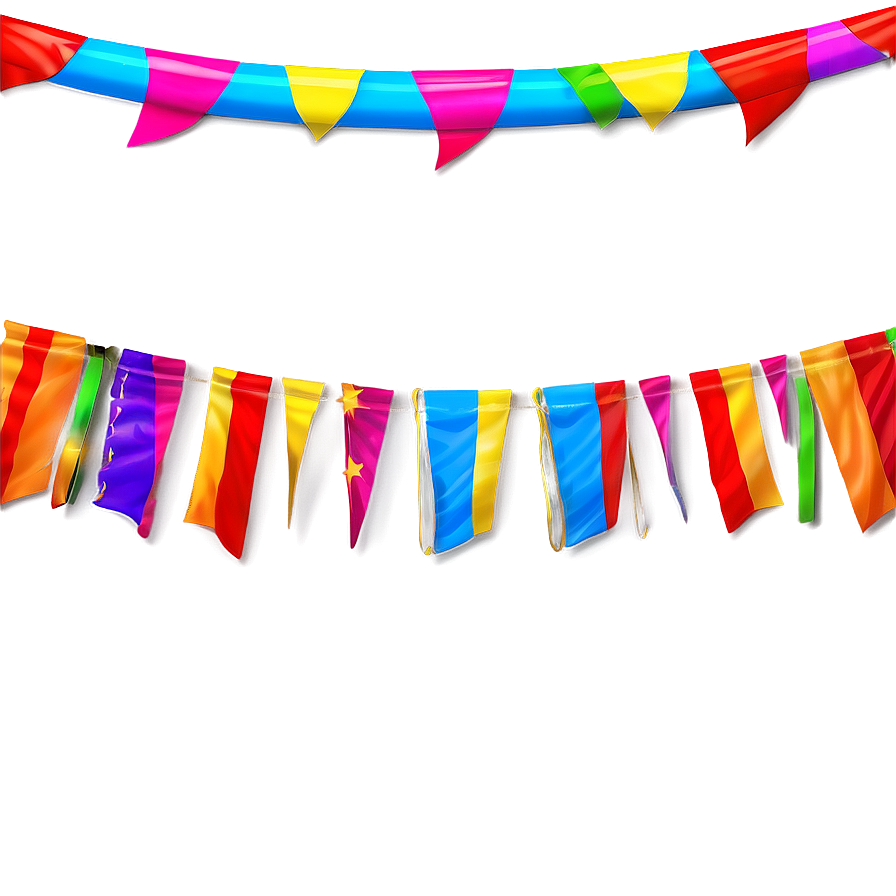 Colorful Party Streamers Png Qjg PNG Image