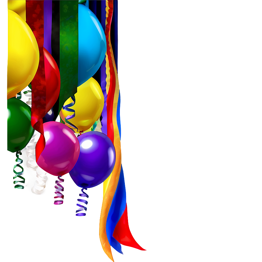 Colorful Party Streamers Png Ujx PNG Image