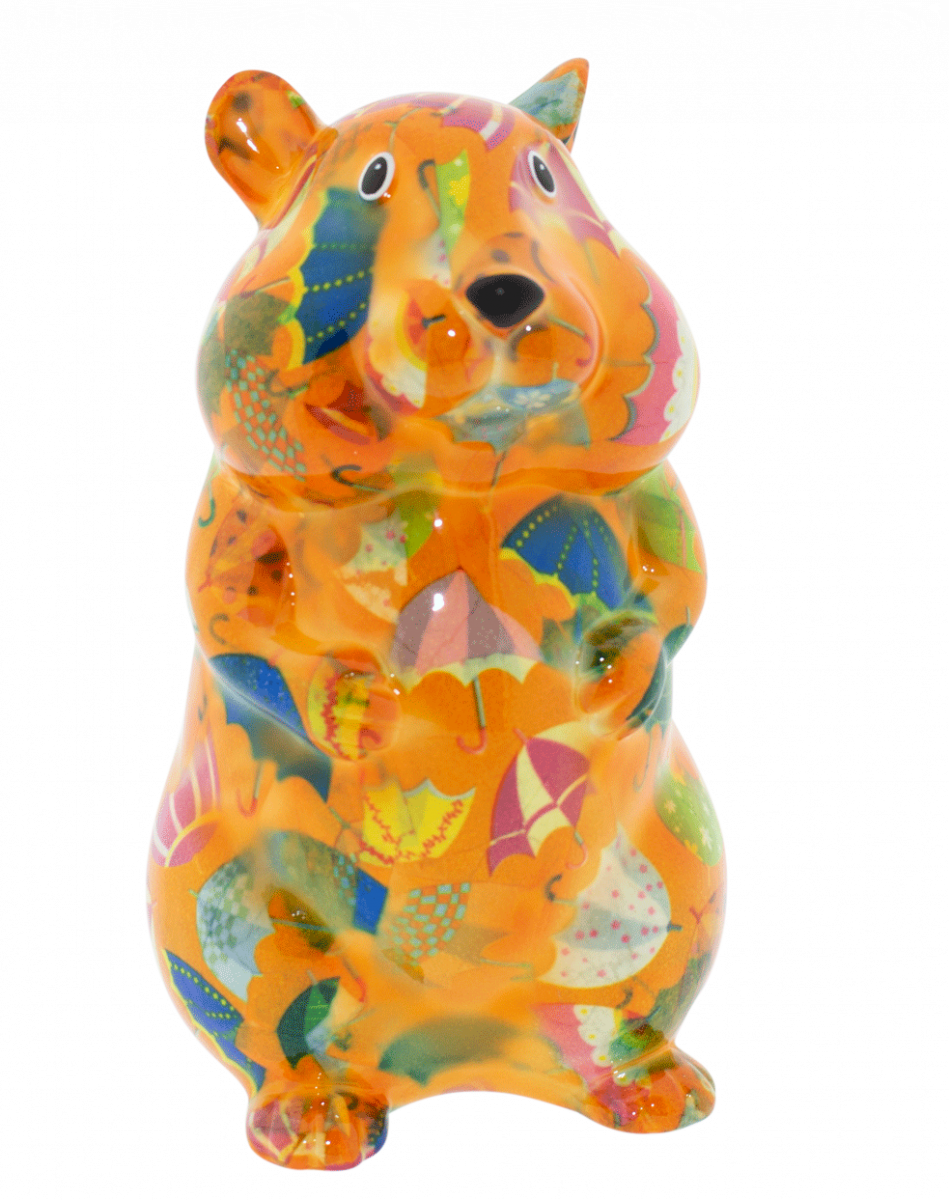 Colorful Patterned Hamster Figurine PNG Image