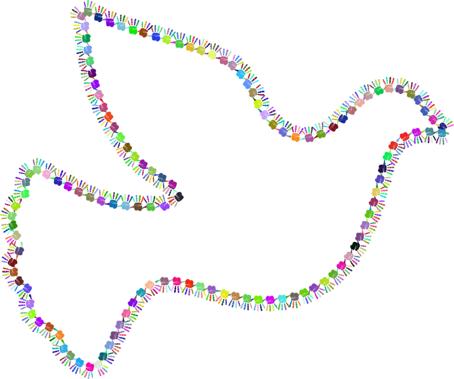 Colorful Peace Symbol Artwork PNG Image