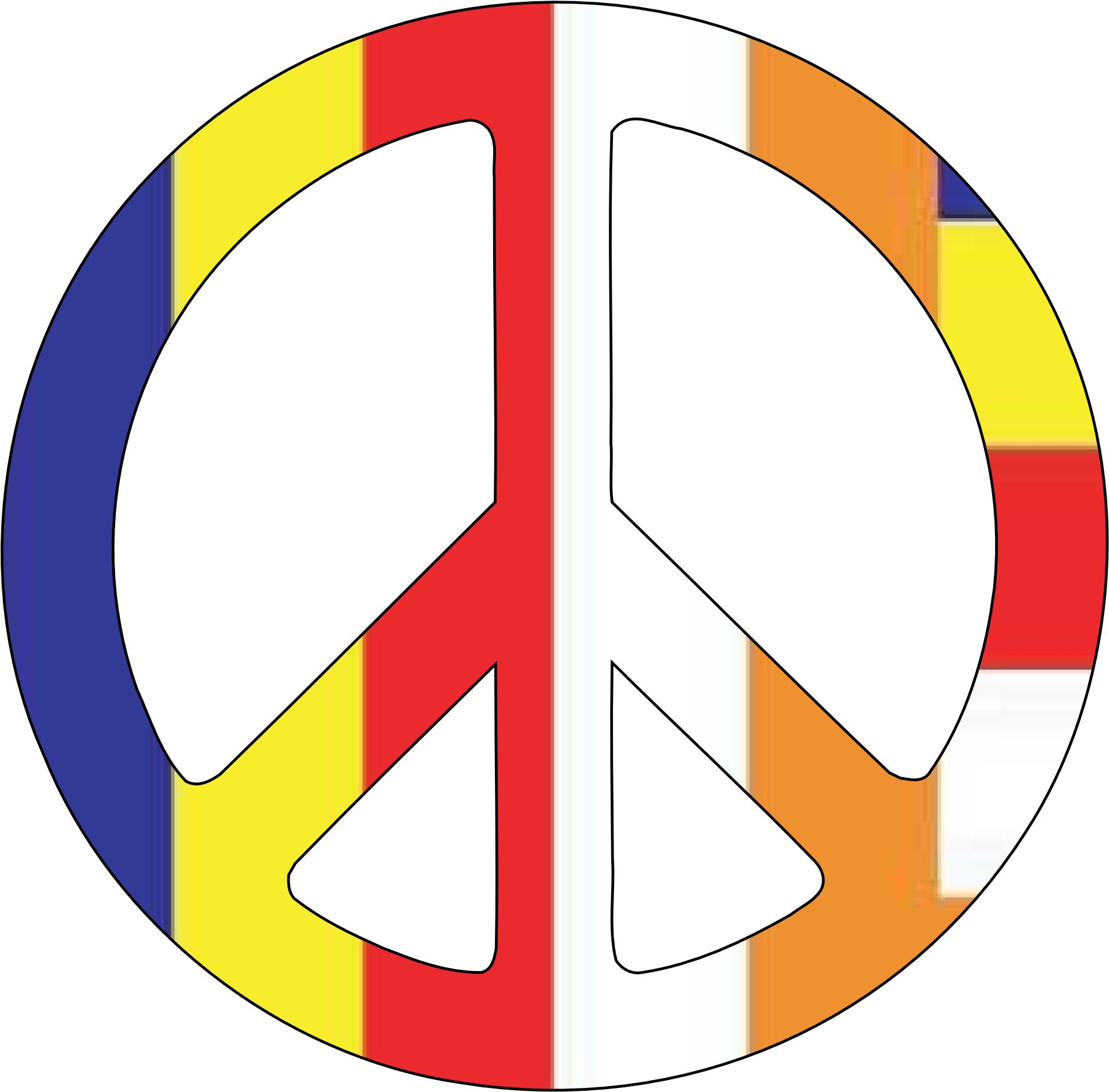 Colorful Peace Symbol Graphic PNG Image