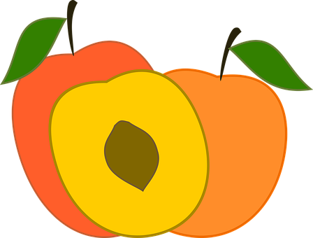 Colorful Peach Graphic PNG Image