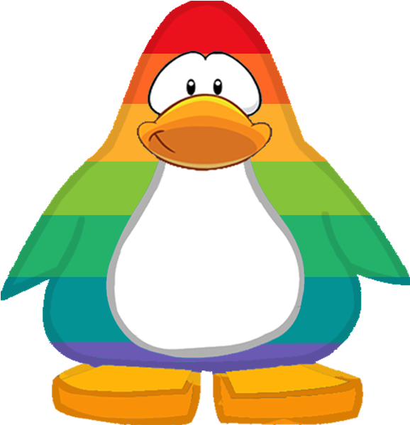 Colorful Penguin Rainbow Background PNG Image