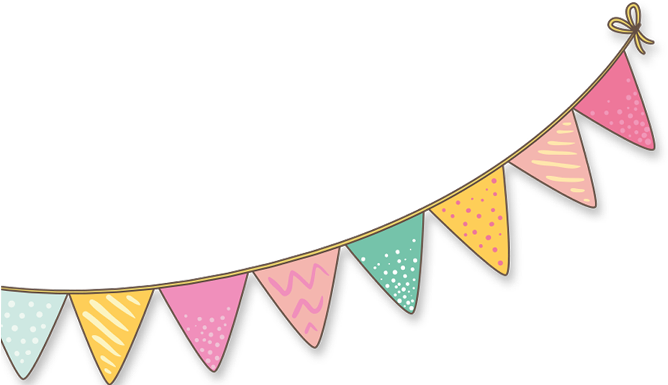 Colorful Pennant Banner PNG Image