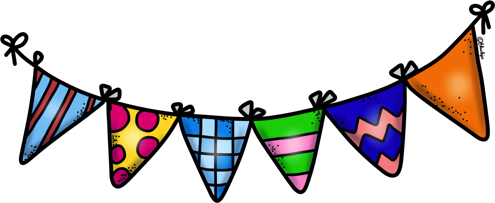 Colorful Pennant Banner Illustration PNG Image