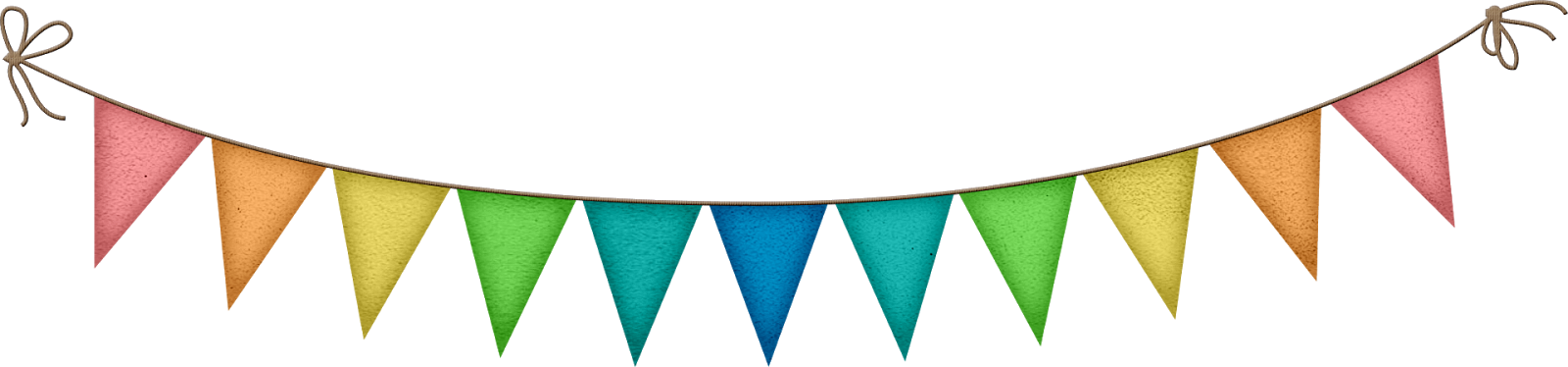 Colorful Pennant Banner PNG Image