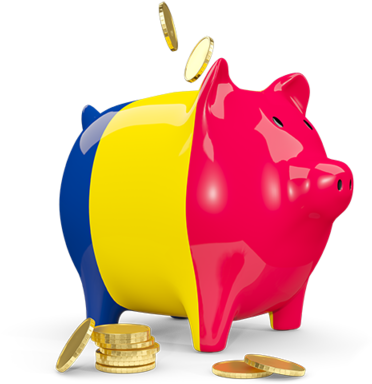 Colorful Piggy Bank Savings Concept PNG Image