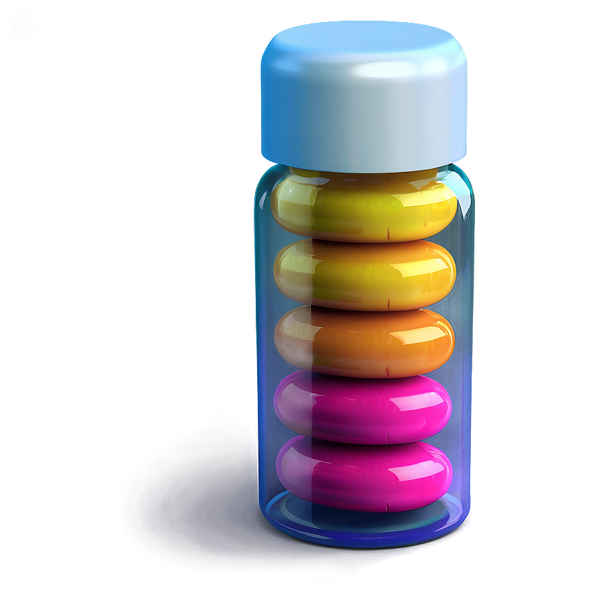 Colorful Pill Bottle Png 56 PNG Image