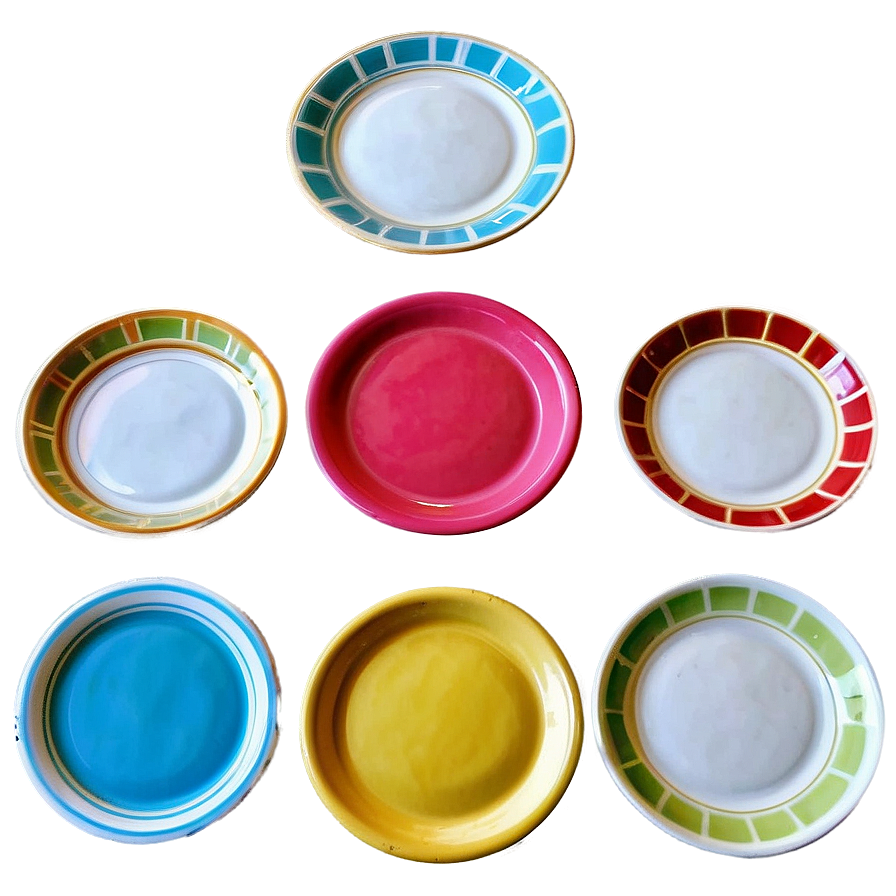 Colorful Plates Assortment Png 14 PNG Image