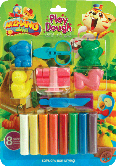 Colorful Play Dough Set PNG Image