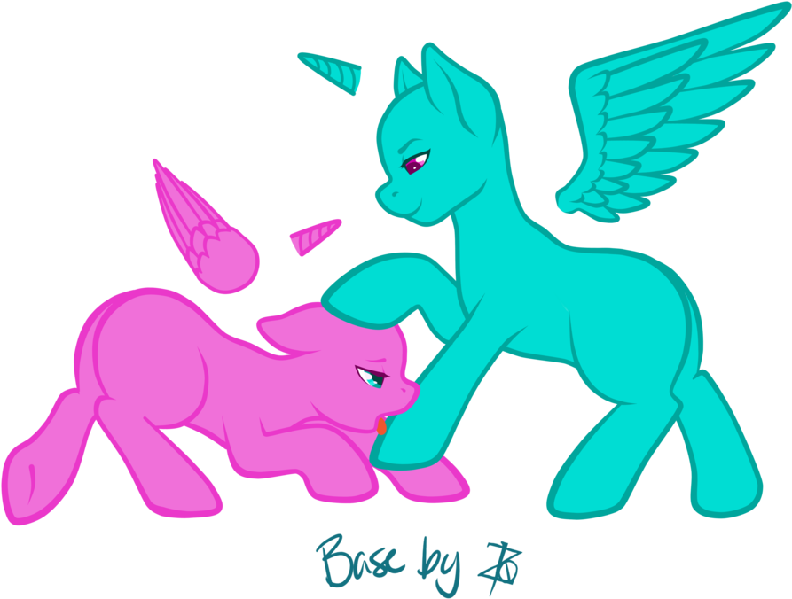 Colorful Pony Friends Base Art PNG Image