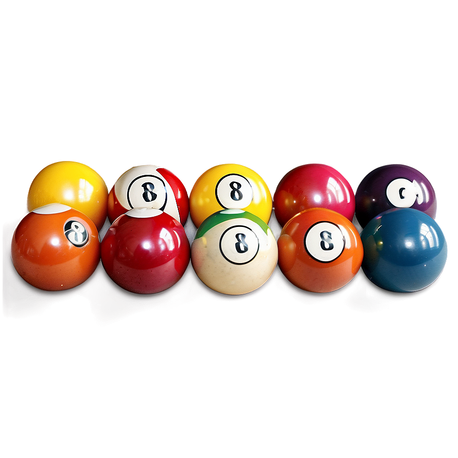 Colorful Pool Ball Set Png Ikh89 PNG Image