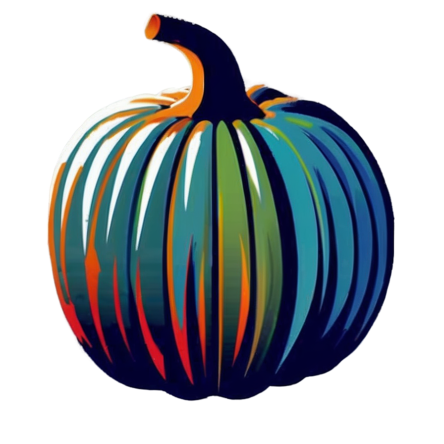 Colorful Pumpkin Silhouette Png 06292024 PNG Image