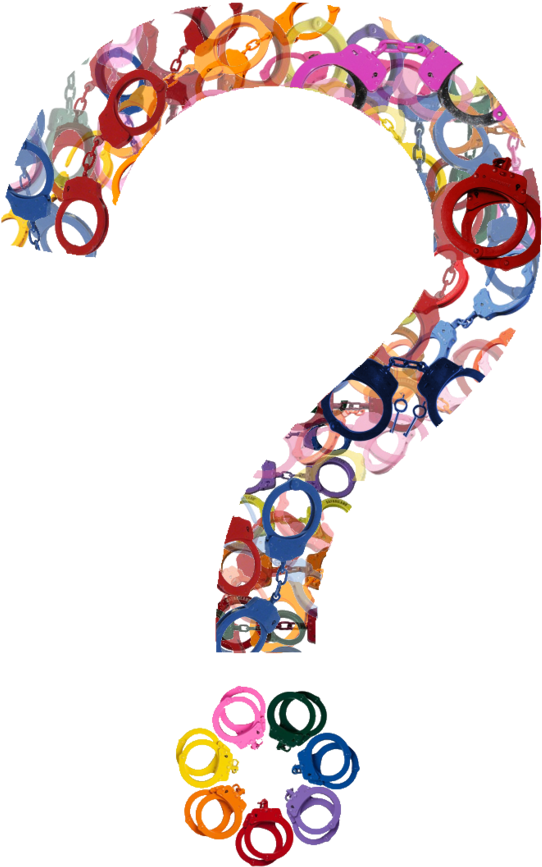 Colorful Question Mark Artwork PNG Image