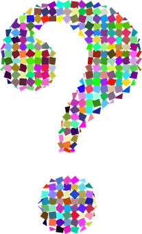 Colorful Question Mark Cubism PNG Image