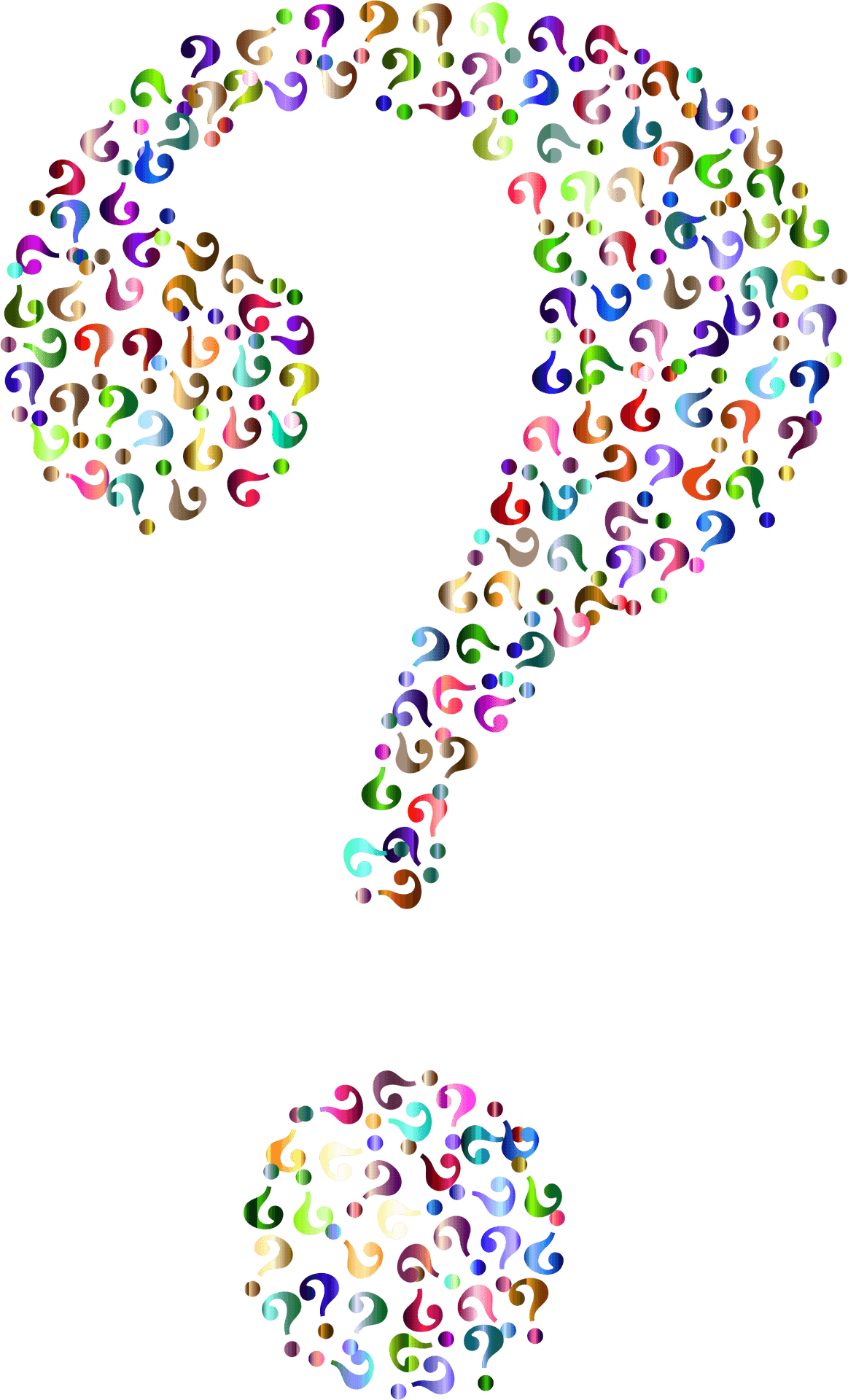 Colorful Question Mark Interrogation PNG Image