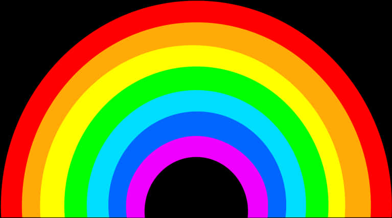 Colorful Rainbow Arc Graphic PNG Image