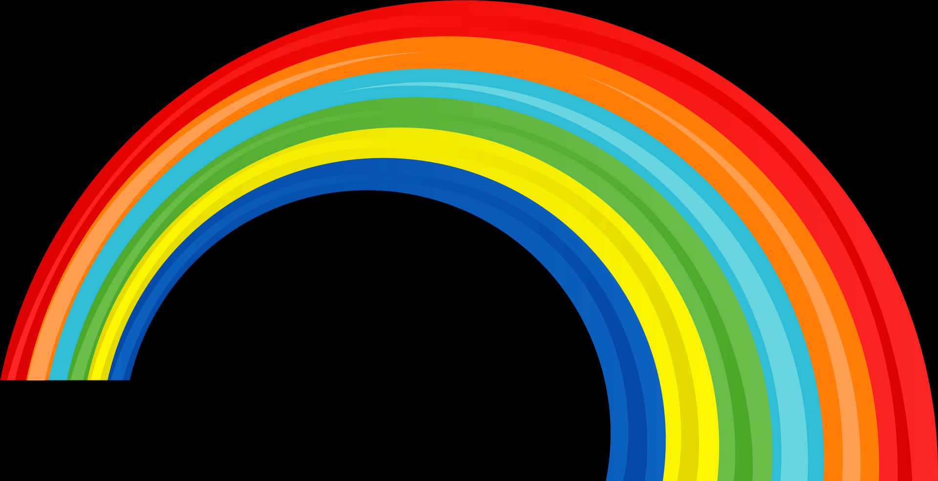 Colorful Rainbow Arc Graphic PNG Image